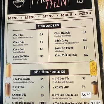 Pho Thin Australia menu 2